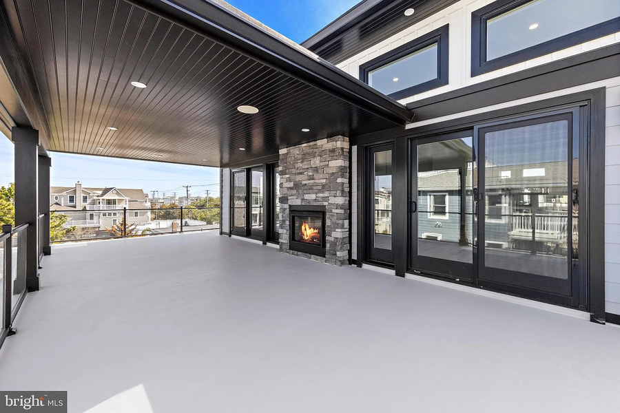 Under the covered deck