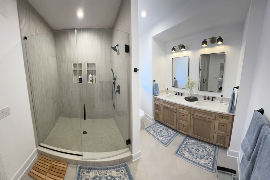 The primary bathroom