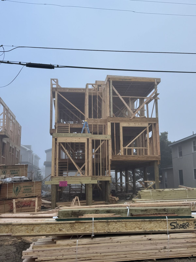Framing continues on the upper levels