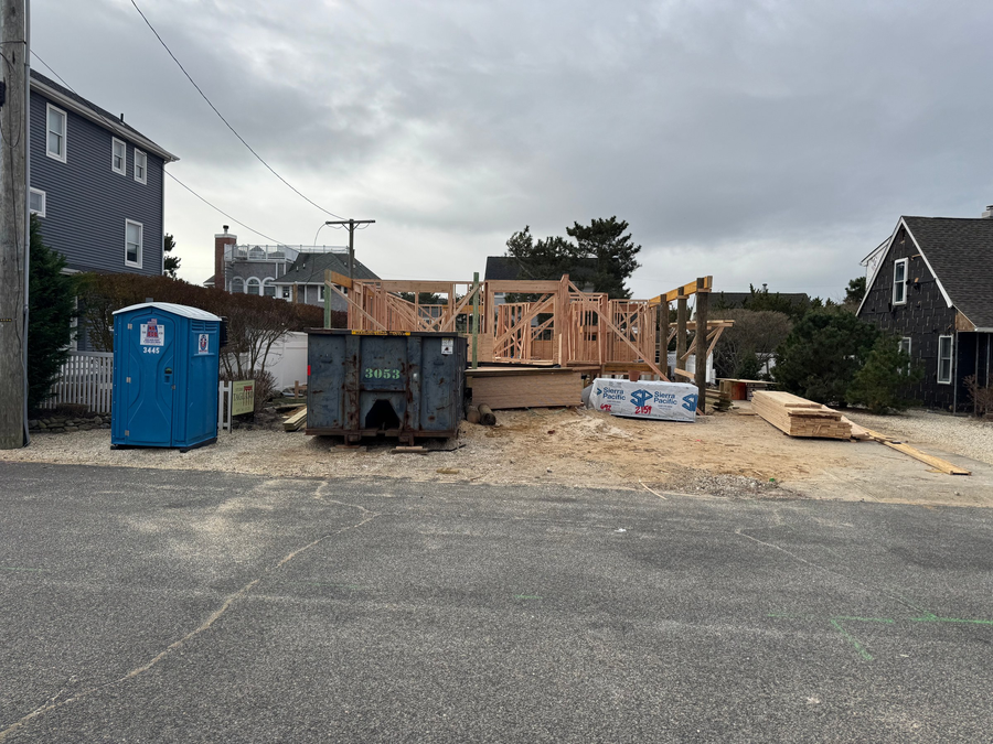 The site set up for construction