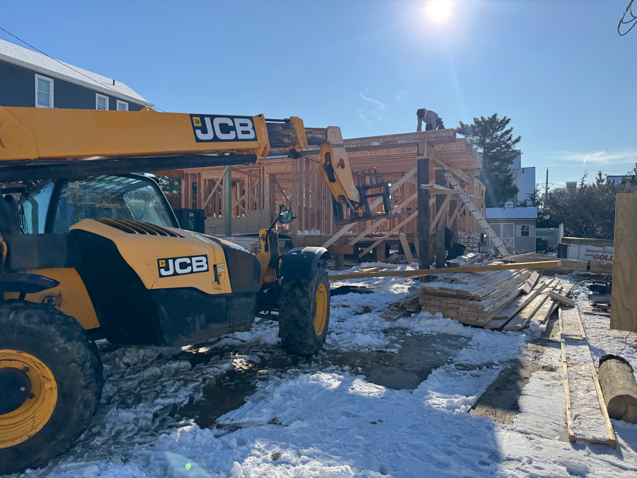 Material moved on site with a telehandler