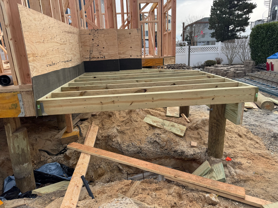 Floor framing for the addition