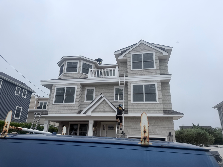 Siding and trim nearly complete