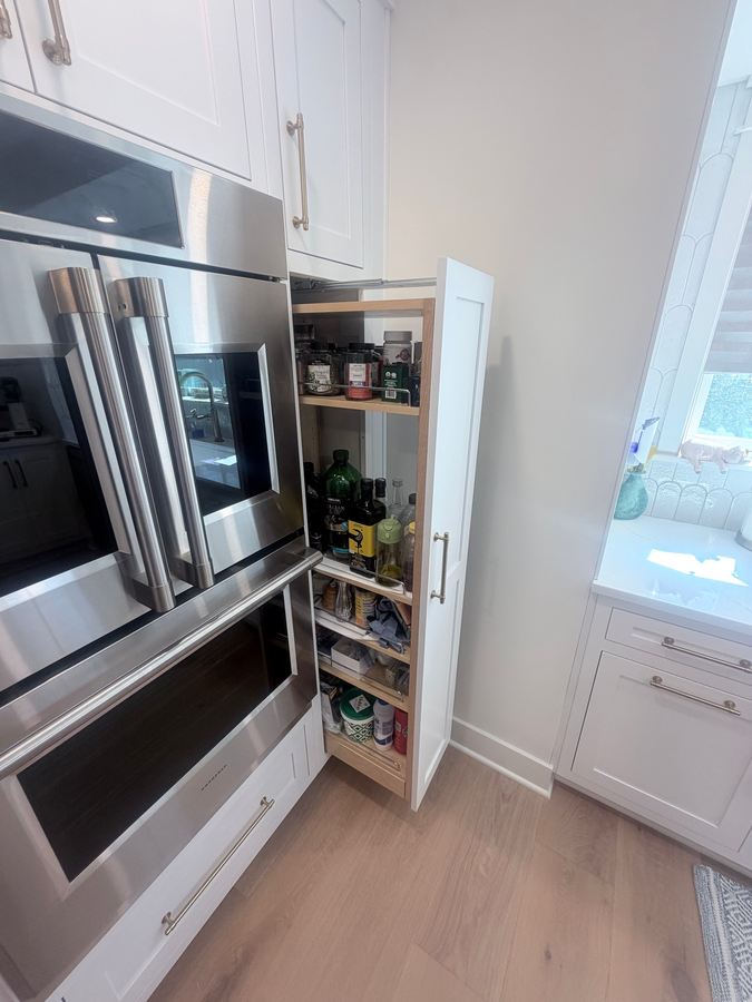 Wall ovens and pantry storage