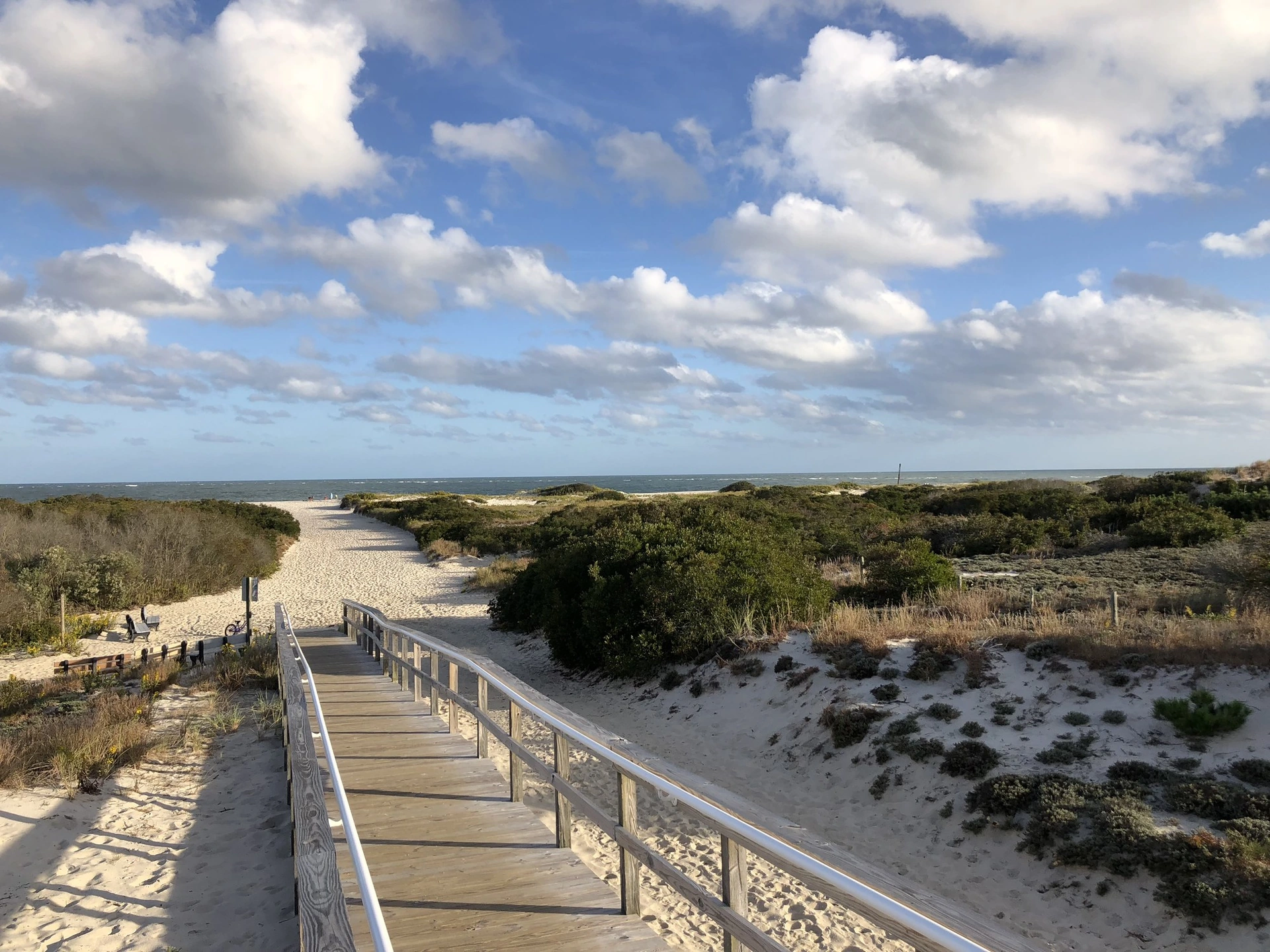 The path through the dunes to the beach